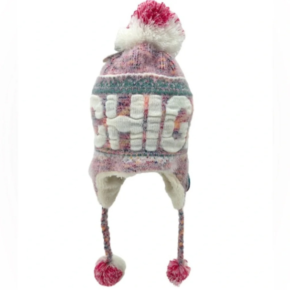 NWT Robin Ruth MICHIGAN FUZZY POM POM HAT - Picture 2 of 5